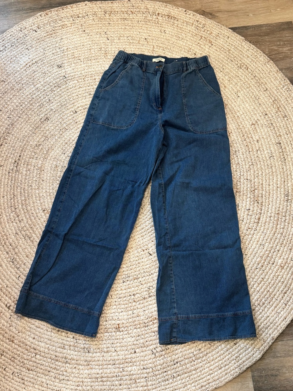 Max Studio Blue Denim Wide Leg Pants